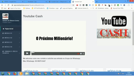 veja por dentro do youtube cash