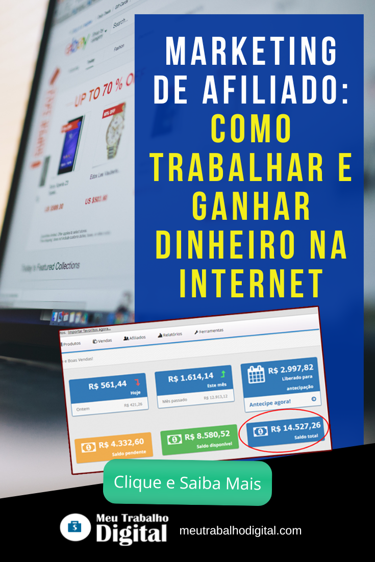 Marketing de Afiliado: Como Trabalhar e Faturar na Internet