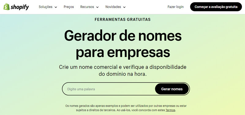 Escolher um nome para loja virtual de Dropshipping