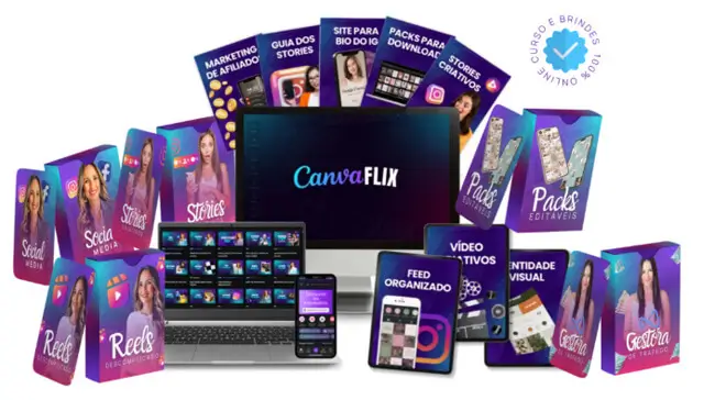 CanvaFlix Vale a Pena? Tudo sobre o Curso de Designer Canva com IA
