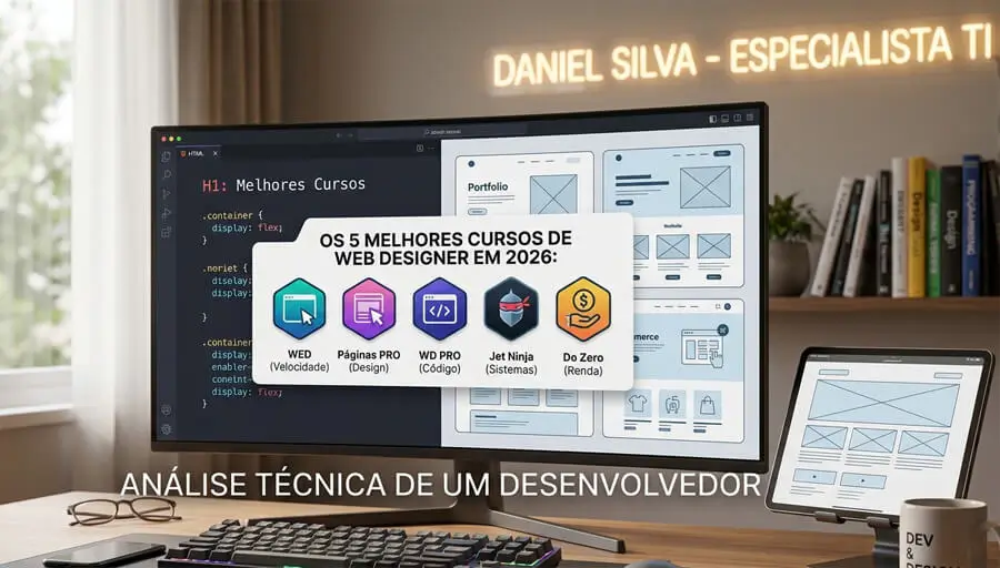 Os 5 Melhores Cursos de Web Designer em 2026