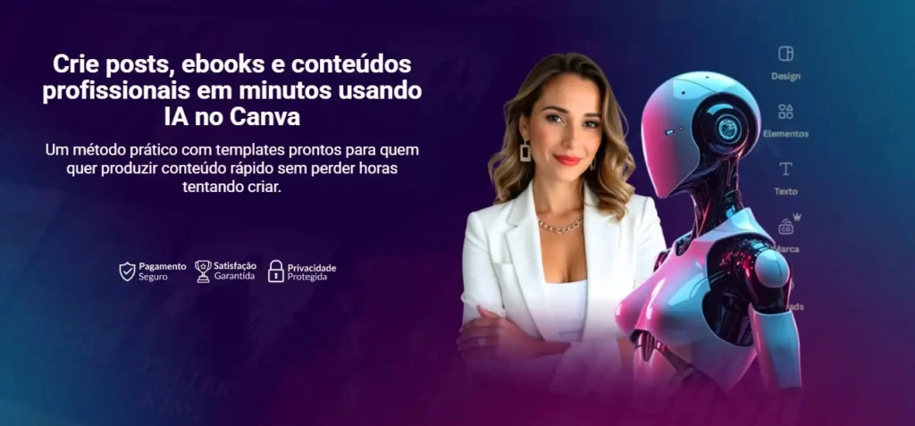 Site do curso CanvaFlix | IA Criativa 2026 (Renata Massa)