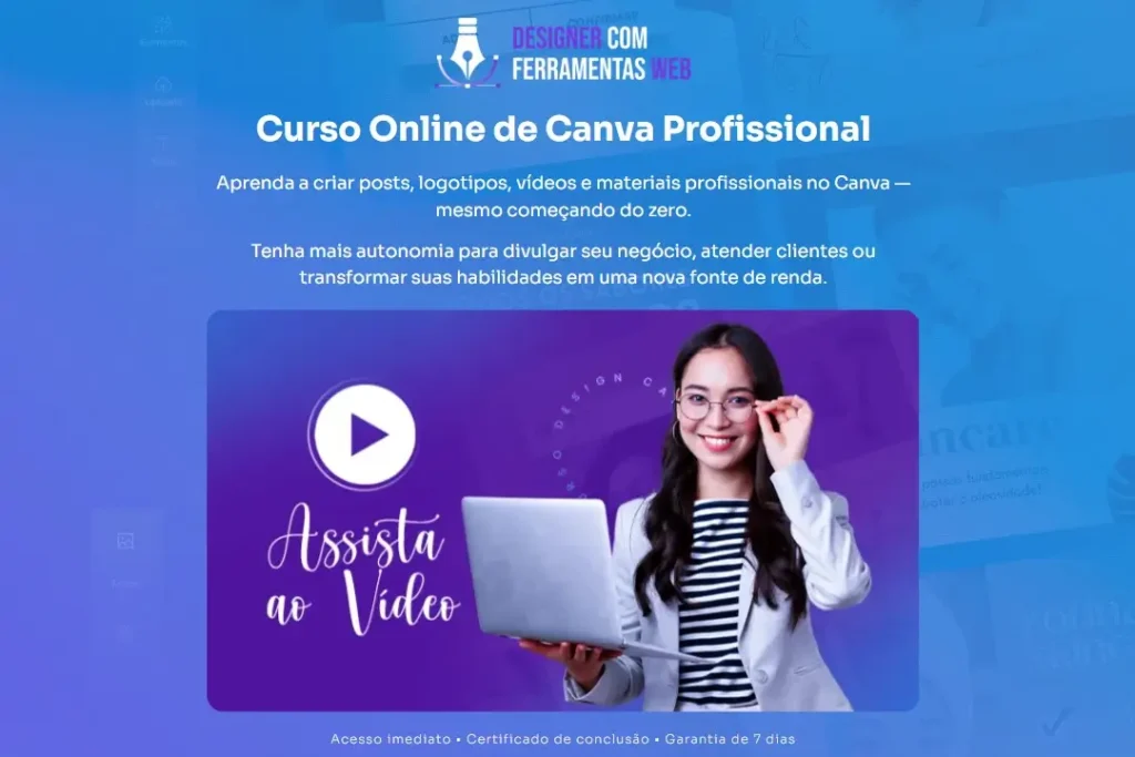 Site oficial do curso Design Canva Profissional (MR VIRTUS)