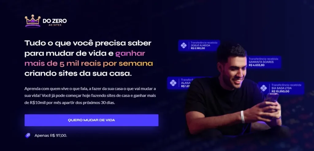 Site do curso Do Zero ao Sites (Protocolo do Rei)