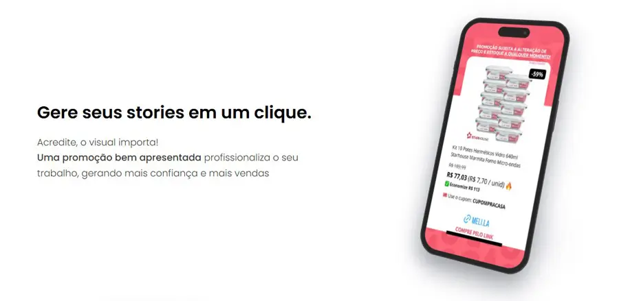 Gere seus storie com o divulgador inteligente
