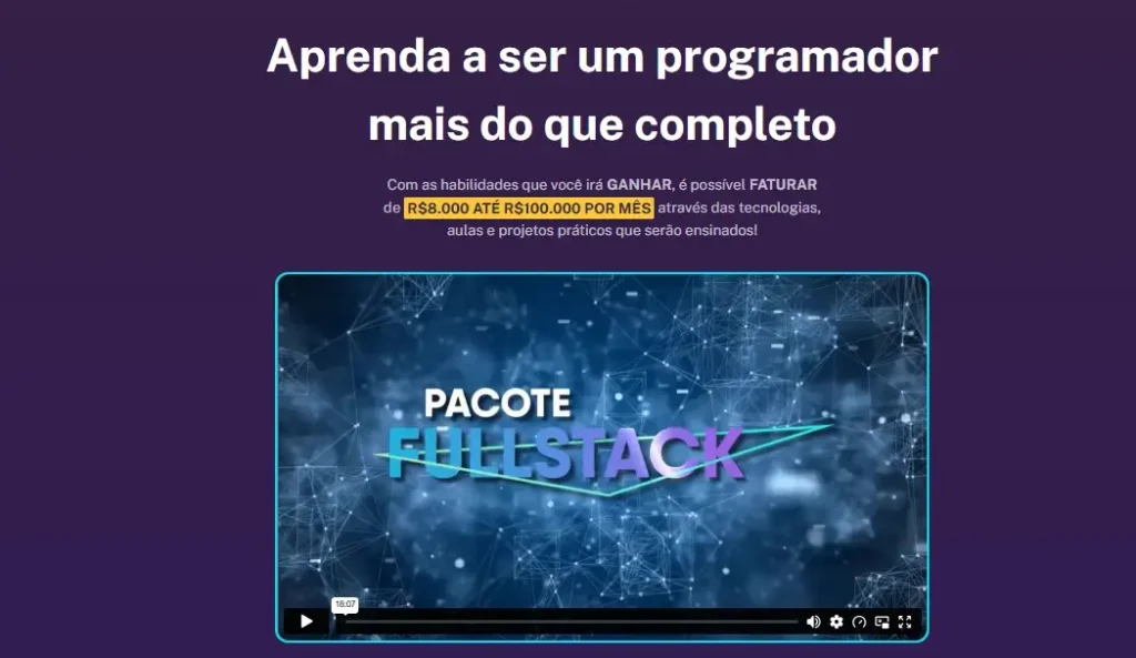 pagina de vendas Pacote Full-Stack Master (Danki Code)