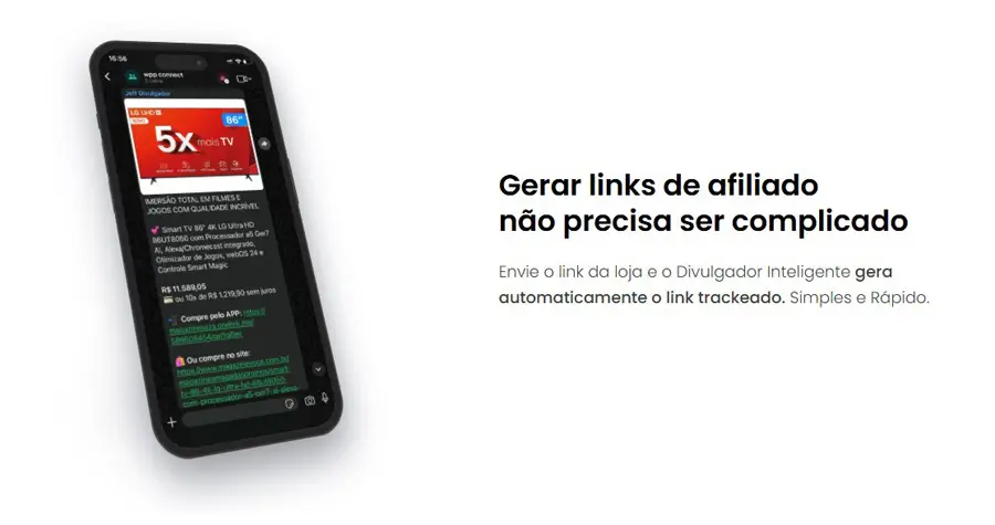 Gere link de afiliado com o divulgador inteligente