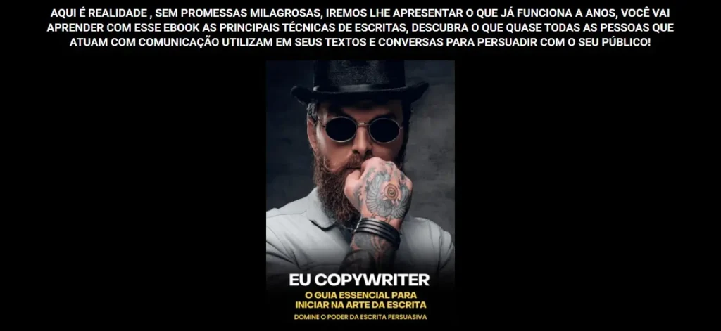 Captura site oficial E-book O Poder da Escrita (Castanhamidia)