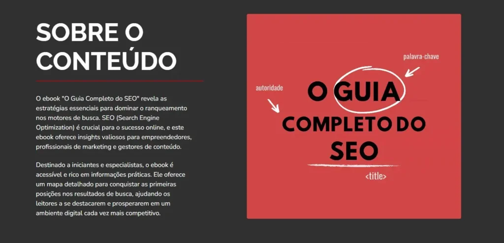 captura site do ebook O Guia Completo do SEO (Gabriel Rosemberg)