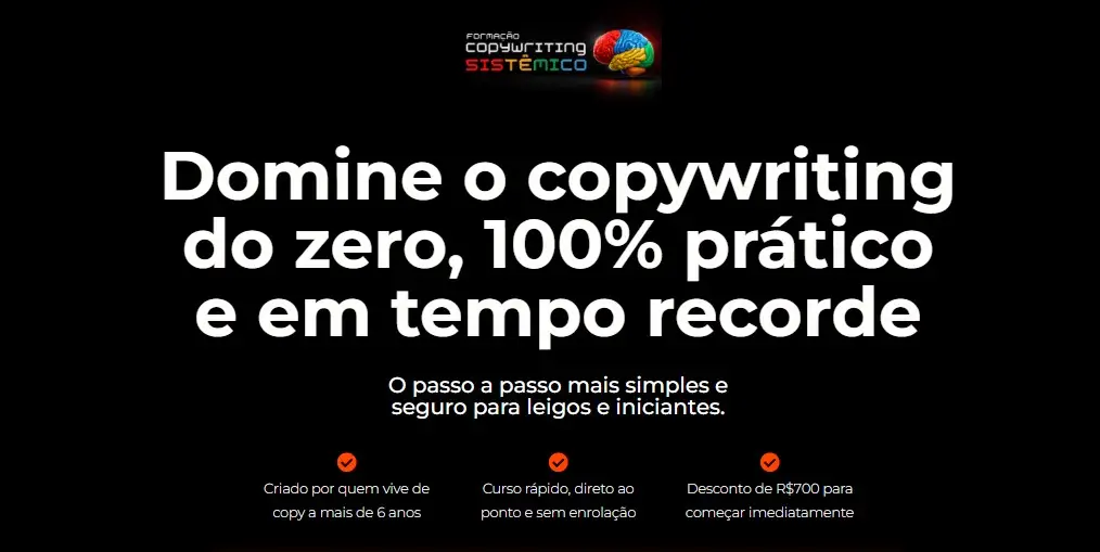 captura site de vendas curso Formação Copywriting Sistêmico (Andrew Silva)