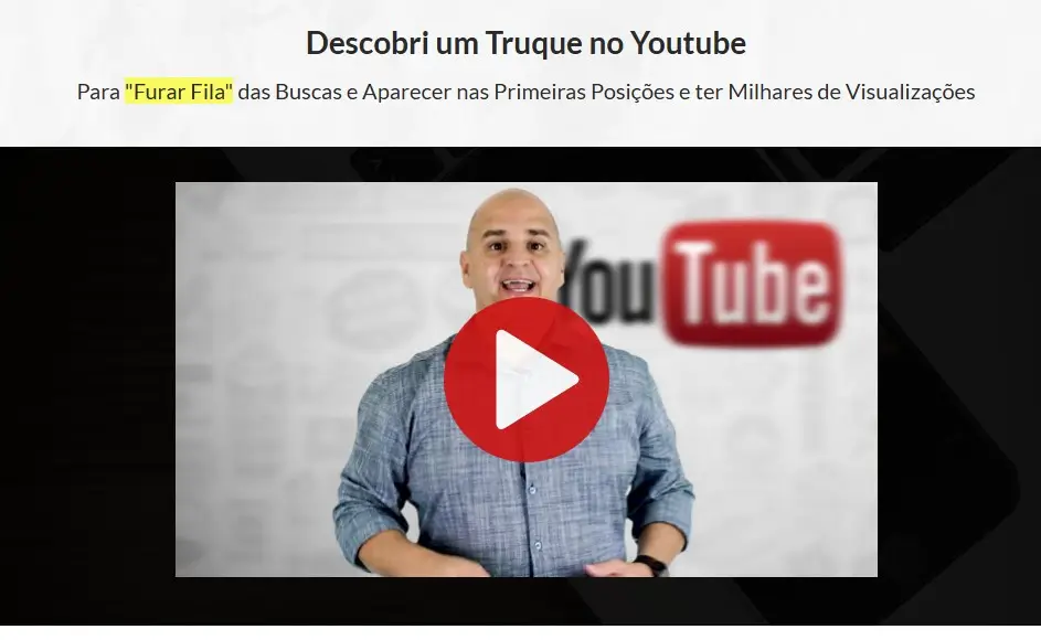 Captura site oficial do curso YouTube Turbo